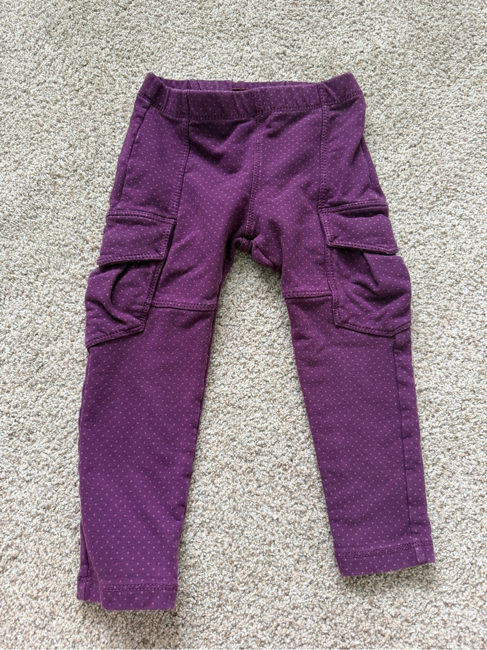 Tea Collection Purple Polka Dots Joggers Cargo Pocket
